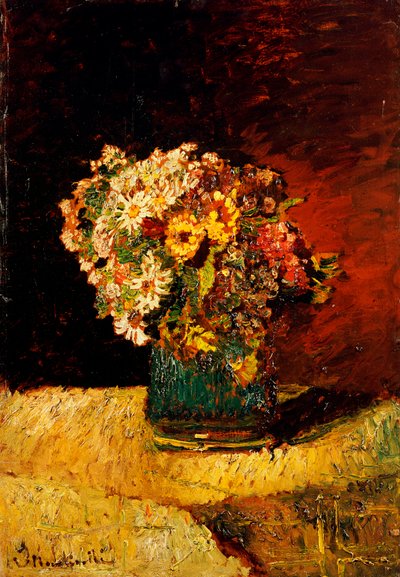 花瓶 作： Adolphe Joseph Thomas Monticelli