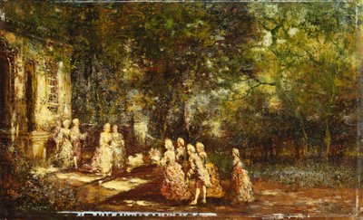 王女への訪問。ラプリンセス訪問、1860年頃 作： Adolphe Joseph Thomas Monticelli