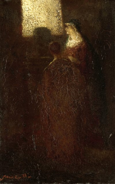 祭壇で 作： Adolphe Joseph Thomas Monticelli