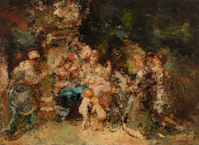 敬意 作： Adolphe Joseph Thomas Monticelli