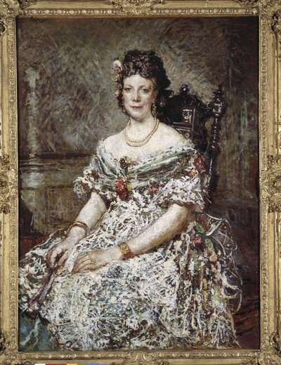 マダム・パスカルの肖像 作： Adolphe Joseph Thomas Monticelli