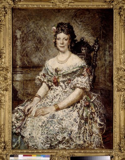 在マルセイユ・ボリビア領事夫人パスカル夫人の肖像 作： Adolphe Joseph Thomas Monticelli