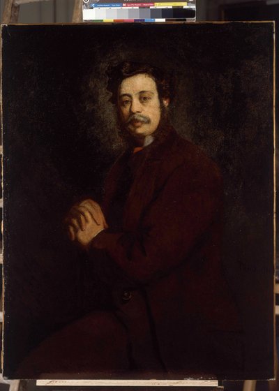 カーン氏の肖像。 アドルフ・モンティチェリ (1824-1886) の絵画 作： Adolphe Joseph Thomas Monticelli