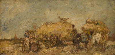 ヘイフィールド、c。 1870 作： Adolphe Joseph Thomas Monticelli