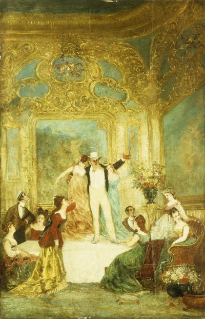 パイバでの夜 作： Adolphe Joseph Thomas Monticelli