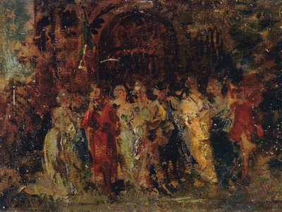 結婚式の行列 作： Adolphe Joseph Thomas Monticelli