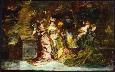 公園の女たち」1858年頃（油彩・キャンバス） 作： Adolphe Joseph Thomas Monticelli