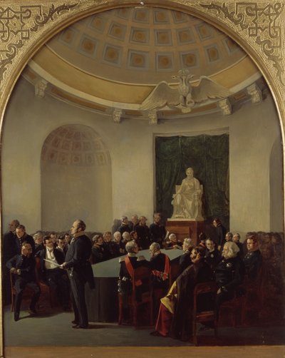 1839年、1840年の芸術アカデミーの式典会議 作： Adolphe Ladurner