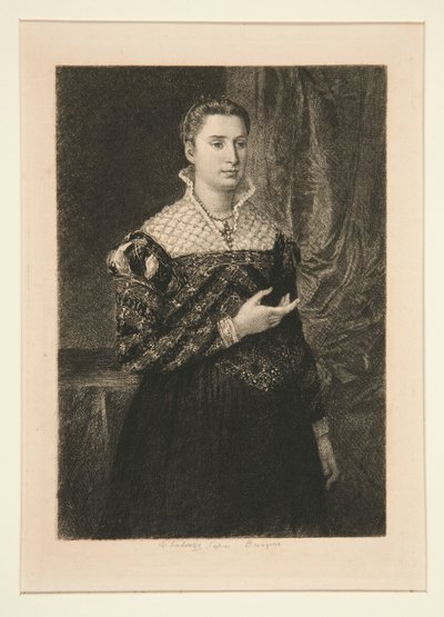 女性の肖像 作： Adolphe Lalauze