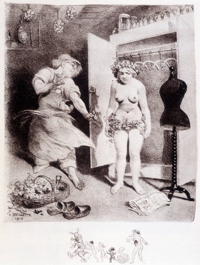 Avarice - ドローイング by Willette 作： Adolphe Leon Willette