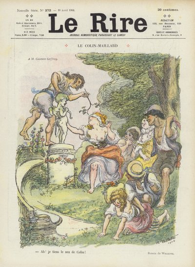 ブラインドマンバフ。ル・リールのイラスト 作： Adolphe Leon Willette