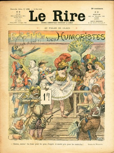 Le Lire "の表紙、カラフルな風刺画 作： Adolphe Leon Willette