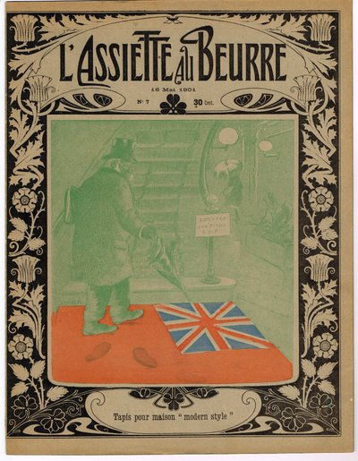 The Butter Plate」の表紙、Satirique en Colours 作： Adolphe Leon Willette