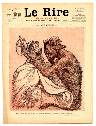 The Red Laughter "の表紙、Satirical en Couleurs 作： Adolphe Leon Willette