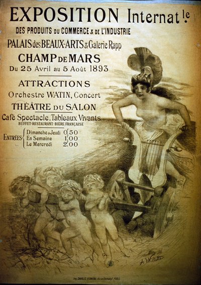 国際博覧会ポスター 作： Adolphe Leon Willette