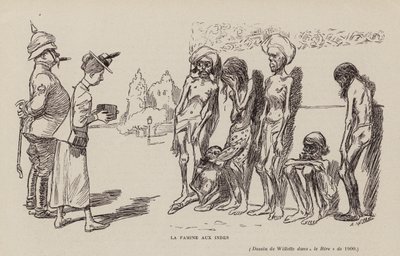 インドの飢饉 作： Adolphe Leon Willette