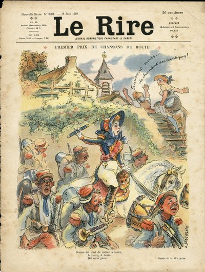 Le Lire」誌の表紙に描かれたAdolphe dit Willette（1857-1926）のイラスト 作： Adolphe Leon Willette