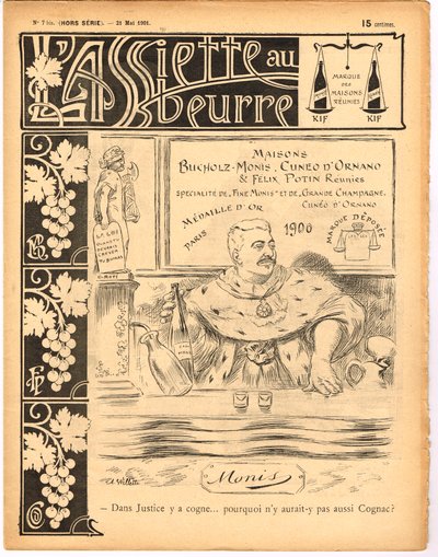 The Butter Plate, Satirical in color 作： Adolphe Leon Willette