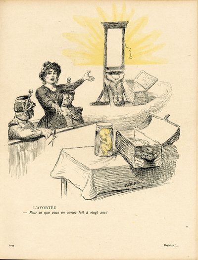 バタープレート」123番、カラーの風刺画 作： Adolphe Leon Willette