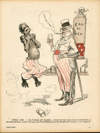 バタープレート、199番、カラーの風刺画 作： Adolphe Leon Willette