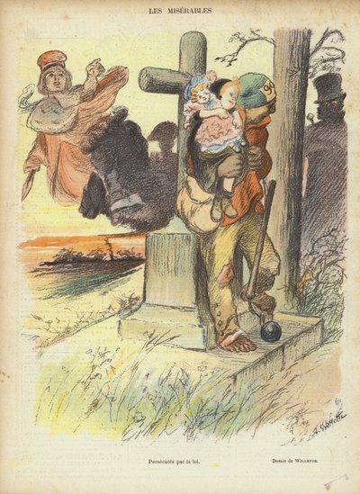 レミゼラブル、ルリールのイラスト 作： Adolphe Leon Willette