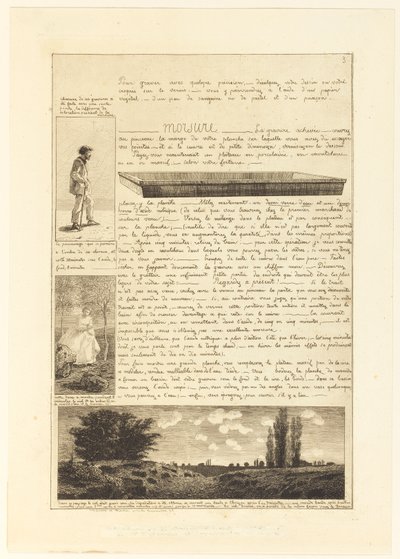 エッチングの要素に関する手紙、3 ページ 作： Adolphe Martial Potemont