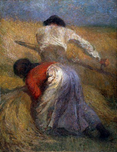 収穫、19世紀。 作： Adolphe Joseph Thomas Monticelli
