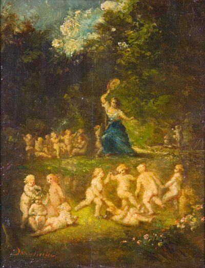 「ギャンブル」、1844-1886 作： Adolphe Monticelli