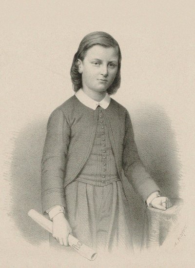 作曲家ラウル・プーニョの肖像 1852-1914年、c. 1870年。 作： Adolphe Pincon