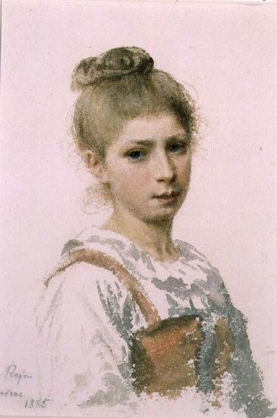 少女の肖像 作： Adolphe Ragon