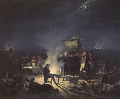 1809年7月5日から6日までの夜にワグラムの戦場でナポレオンビバーク1 作： Adolphe Roehn