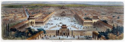 「南から見た北京市」、中国、19 世紀半ば 作： Adolphe Rouargue