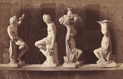 4つの彫像、c。 1868年。 作： Adolphe Terris