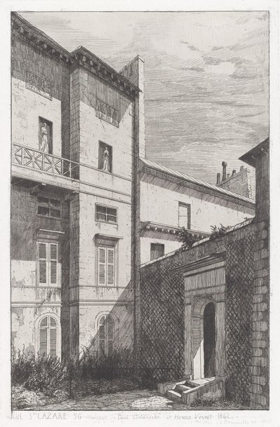 Rue St. Lazare 56, House of Paul Delaroche and Horace Vernet 作： Adolphe Théodore Jules Martial Potémont