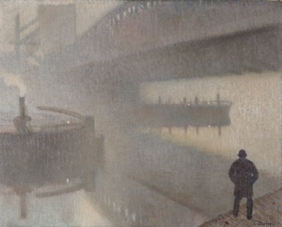 マンチェスター、アーウェルのウィンザー橋の下 作： Adolphe Valette