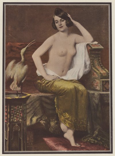 お気に入りの、鳥を飼っている女性 (色リソ) 作： Adolphe Weisz