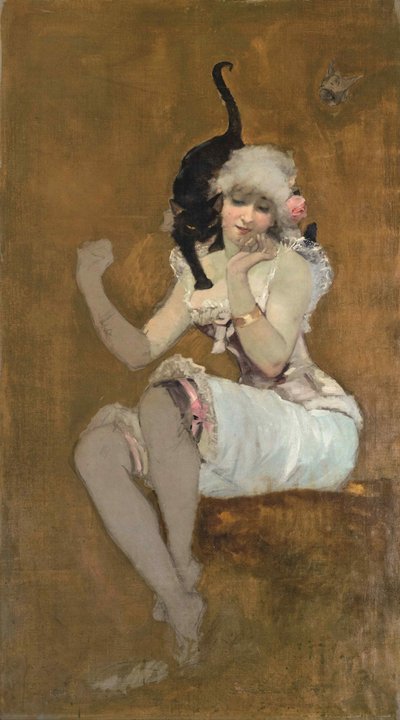 友人のペア、1881年頃。 作： Adolphe Willette
