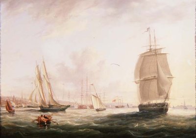 グレーブセンド、ティルベリー フォートの船積み 作： Adolphus Knell