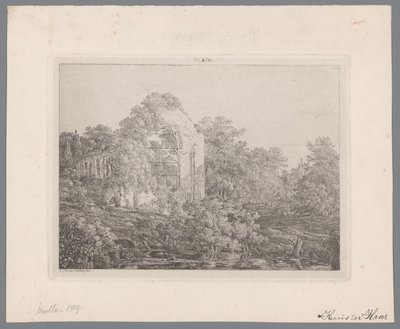 カスティール デ ハールの遺跡の眺め 作： Adriaan Jacob Willem van Dielen