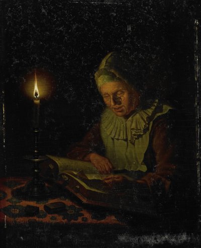 老婦人読書 作： Adriaan Meulemans