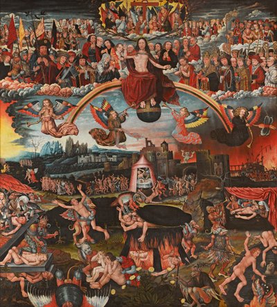 最後の審判」（1526年）。 作： Adriaan Moreels and Pieter Van Boven