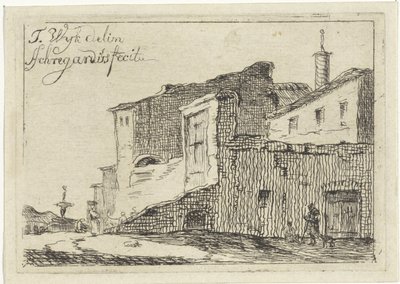 イタリアの町や村の眺め 作： Adriaan Schregardus