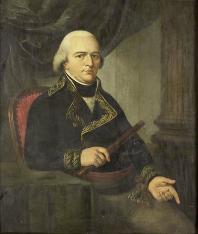 オランダ領東インド総督、ピーター・ゲラルドゥス・ファン・オーバーストラーテンの肖像 作： Adriaan de Lelie (attributed to)
