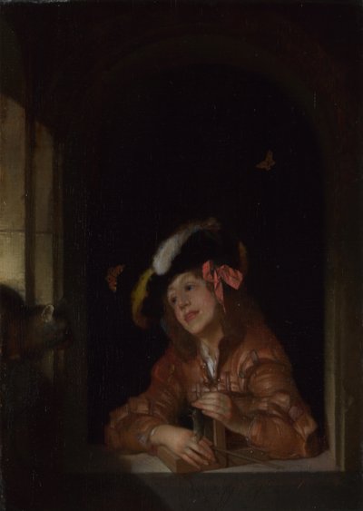 ネズミ捕りの少年、1678年 作： Adriaan van der Werff