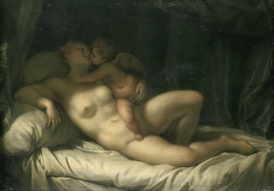 ヴィーナスにキスするアモール 作： Adriaan van der Werff