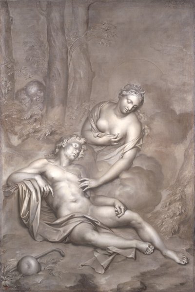 ルナ（ダイアナ）が眠っているエンディミオンを訪ねる、1696年 作： Adriaan van der Werff