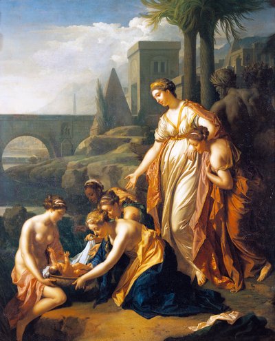 Moisés salvo da água, de Adriaen van der Werff (1659-1722), 75x60 cm, óleo sobre painel 作： Adriaan van der Werff