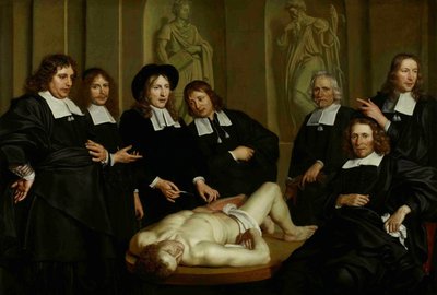 フレデリックルイシュ博士の解剖学のレッスン、1670年 作： Adriaen Backer