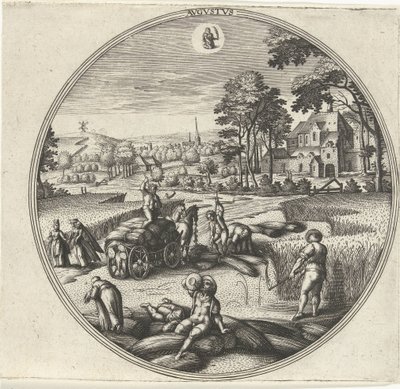 8月 Avgvstvs (オブジェクトのタイトル) The Twelve Months (シリーズタイトル) 作： Adriaen Collaert