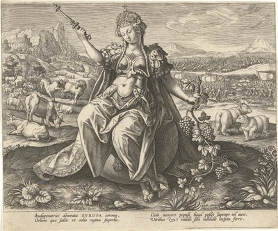 ヨーロッパ 四大陸 (シリーズタイトル) 作： Adriaen Collaert